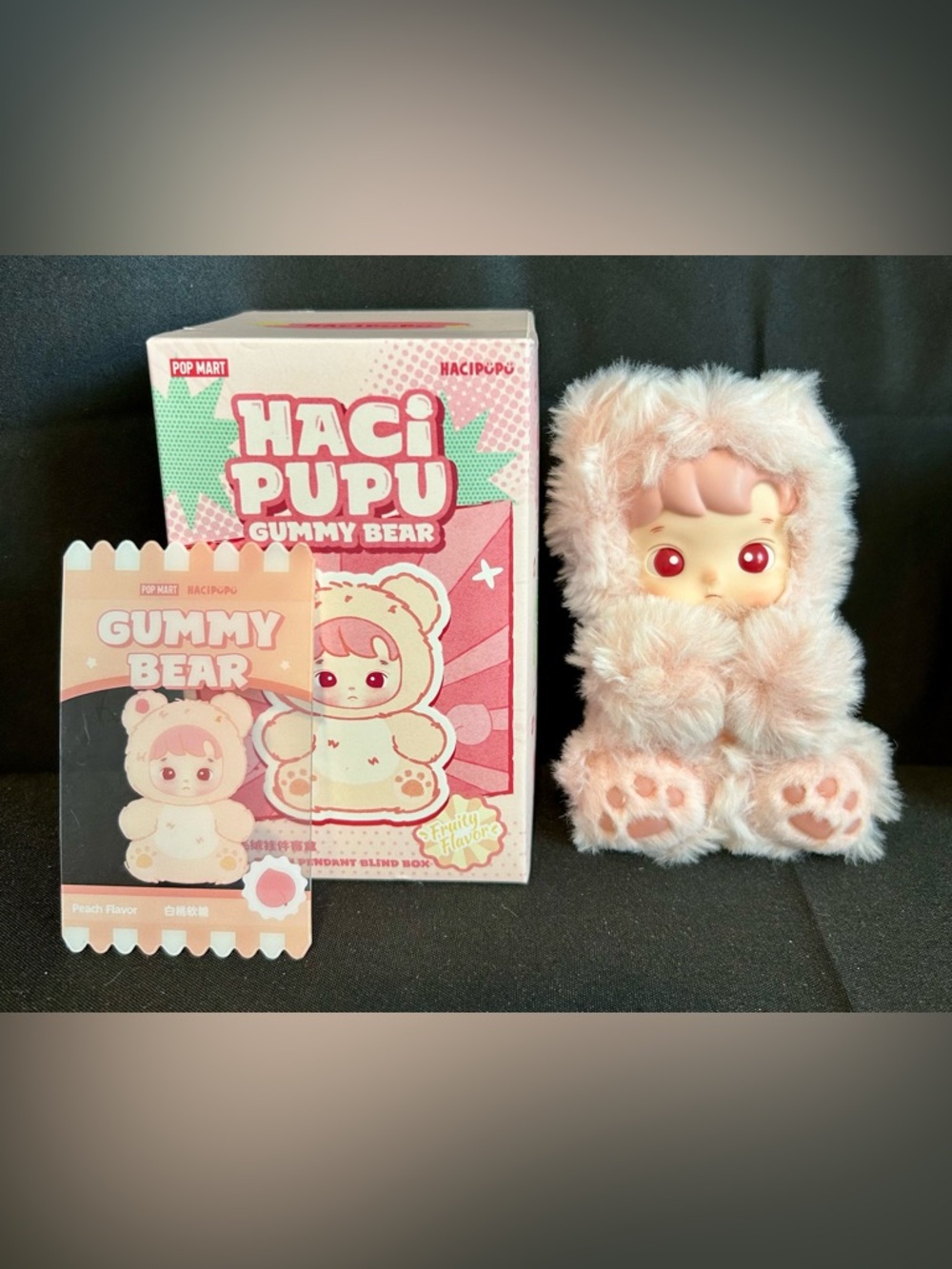 Authentic Pop Mart Hacipupu Gummy Bear- Peach